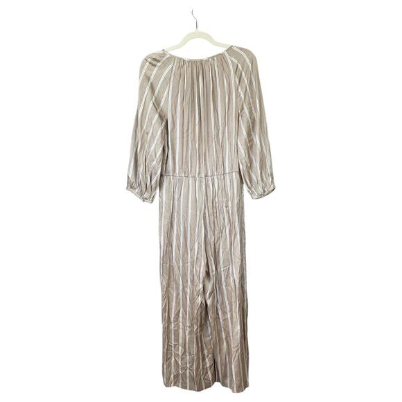 MADEWELL Striped Cypress Jumpsuit Faded Antler Neutral Cream Size Medium - Picture 3 of 9